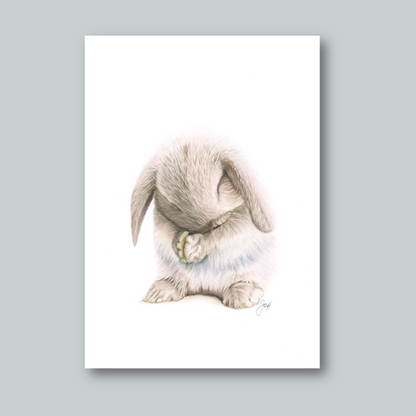 Coco print from the Daisy Jo Fine Art Bunnies Collection