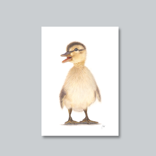 "Little Quacker" Baby Duckling Nursery Art Print