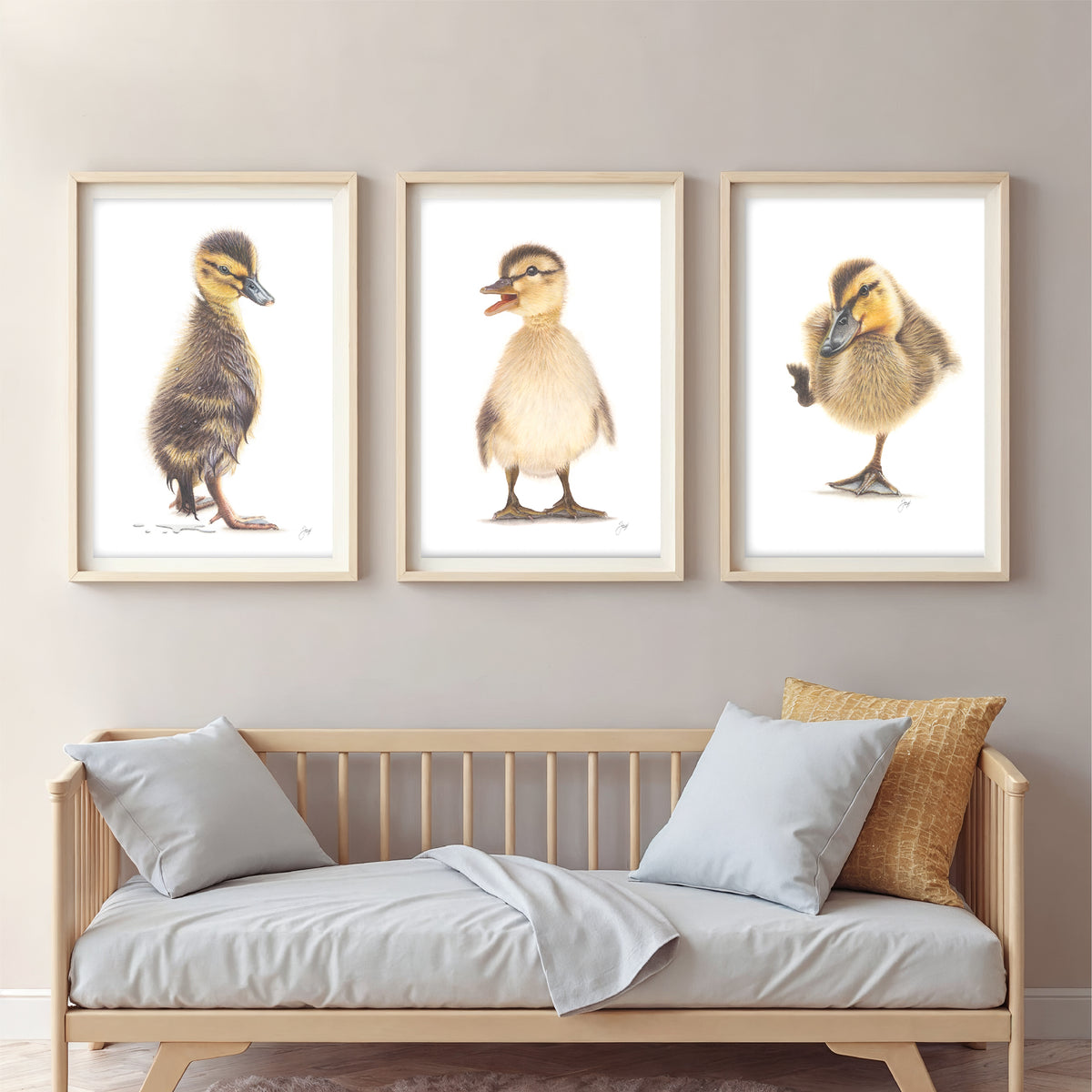 "Little Quacker" Baby Duckling Nursery Art Print